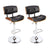 Artiss 2x Wooden Bar Stools Bar Stool Kitchen Chair Dining Black Pad Gas Lift 8045