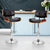 Set of 2 Wooden Kitchen Bar Stools In Black