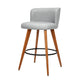 Set of 2 Connor Wooden Bar Stools In Light Grey