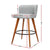 Set of 2 Connor Wooden Bar Stools In Light Grey