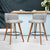 Set of 2 Connor Wooden Bar Stools In Light Grey