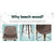 Set of 2 Kitchen Bar Stools In Walnut PU Leather