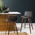 Set of 2 Kitchen Bar Stools In Walnut PU Leather