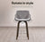 Wooden Swivel Kitchen Bar Stool In Velvet Grey