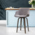 Wooden Swivel Kitchen Bar Stool In Velvet Grey