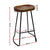 Artiss Set of 4 Elm Wood Backless Bar Stools 75cm - Black