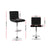 Set of 2 Arne Kitchen Bar Stools In Black