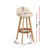 Set of 2 Dalvey PU Leather Bar Stools In Beige