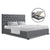 Artiss Queen Size Gas Lift Bed Frame Base With Storage Mattress Grey Fabric VILA - Decorly