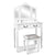 Artiss Dressing Table with Mirror - White - Decorly