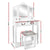 Artiss Dressing Table with Mirror - White - Decorly