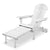 Gardeon Adirondack Beach Chair with Ottoman - White - Decorly