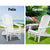 Gardeon Adirondack Beach Chair with Ottoman - White - Decorly