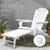 Gardeon Adirondack Beach Chair with Ottoman - White - Decorly