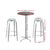 Gardeon Outdoor Bistro Set Bar Table Stools Adjustable Aluminium Cafe 3PC Wood