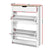 Artiss Shoe Cabinet Rack Storage Organiser Cupboard Shelf Drawer 16 Pairs White - Decorly