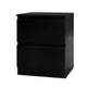 Pepe Bedside Table With 2 Drawers In Black