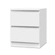 Pepe Bedside Table With 2 Drawers In White