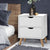 Boden White Wooden Bedside Table with 2 Drawers