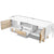 Artiss Wooden Entertainment Unit - White & Wood - Decorly