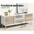 Artiss Wooden Entertainment Unit - White & Wood - Decorly