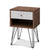 Artiss Bedside Table with Drawer - Grey & Walnut - Decorly