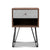 Artiss Bedside Table with Drawer - Grey & Walnut - Decorly