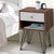 Artiss Bedside Table with Drawer - Grey & Walnut - Decorly