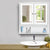 Artiss Bathroom Tallboy Storage Cabinet with Mirror - White - Decorly