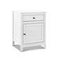 Gustav Bedside Table Cabinet With 1 Drawer In White