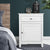 Gustav Bedside Table Cabinet With 1 Drawer In White