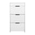 Artiss Shoe Cabinet 3 Tier Shoes Storage Drawer High Gloss White Rack Shelf