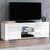 Artiss 130cm High Gloss TV Stand Entertainment Unit Storage Cabinet Tempered Glass Shelf White - Decorly