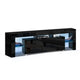 RGB LED High Gloss Entertainment Unit In Black 160cm