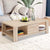 Artiss Coffee Table Wooden Shelf Storage Drawer Living Furniture Thick Tabletop - Decorly