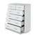 Artiss Tallboy Dresser Table 6 Chest of Drawers Cabinet Bedroom Storage White - Decorly