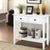 Hallway Console Table Hall Side Entry 2 Drawers Display White Desk Furniture - Decorly