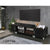 Artiss Entertainment Unit with Cabinets - Black - Decorly