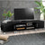 Artiss Entertainment Unit with Cabinets - Black - Decorly