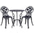 Gardeon 3PC Outdoor Setting Cast Aluminium Bistro Table Chair Patio Black