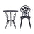 Gardeon 3PC Outdoor Setting Cast Aluminium Bistro Table Chair Patio Black