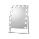 Embellir LED Hollywood Makeup Dimmable Standing Mirror In Silver