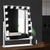 Embellir LED Hollywood Makeup Dimmable Standing Mirror In Silver