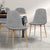 Set of 4 Adamas Fabric Dining Chairs - Light Grey