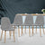 Set of 4 Adamas Fabric Dining Chairs - Light Grey