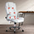 PU Leather 8 Point Massage Office Chair - White - Decorly