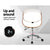 Artiss Wooden & PU Leather Office Desk Chair - White