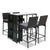 Gardeon Outdoor Bar Set Table Stools Furniture Wicker 5PCS - Decorly