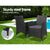 Gardeon 3 Piece Wicker Outdoor Furniture Set - Black - Decorly