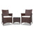 Gardeon 3 Piece Wicker Outdoor Furniture Set - Brown